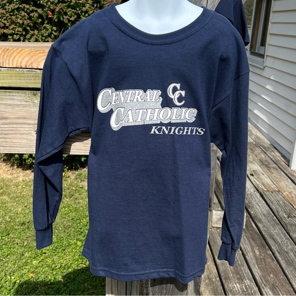 Kids Central Catholic Navy LS Tee! NEW! - Picture 2 of 6